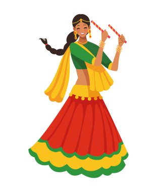 Hintli kadın yalnız başına onam festivalini kutluyor.