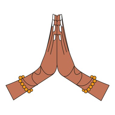 Hint elleri namaste 'yi izole ediyor.