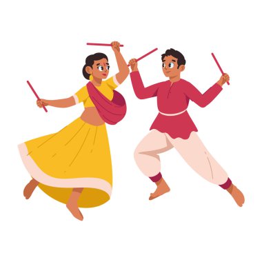 Navratri festivalini yalnız kutlayan Hintli çift