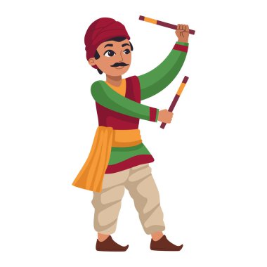 Geleneksel Hint kostümü.