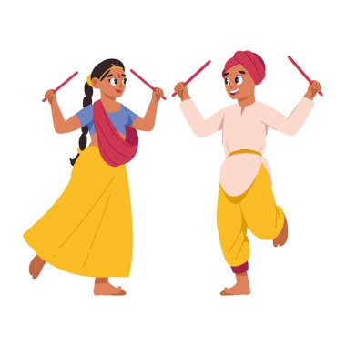Navratri festivalini yalnız kutlayan Hintli çift
