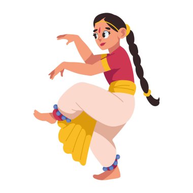 Dans eden Hintli kadın bharatanatyam izole edildi.