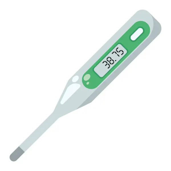 stock vector medical thermometer digital icon isolated