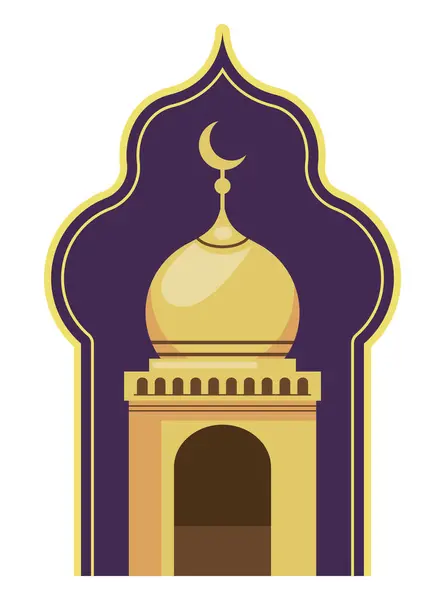 stock vector arabic mosque traditional building isolated