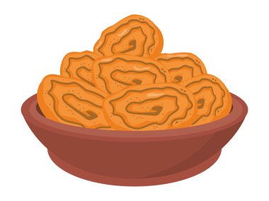 Malpua Hint yemeği izole edilmiş.