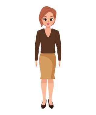 Girişimci kadın profesyonel vektör izole edildi