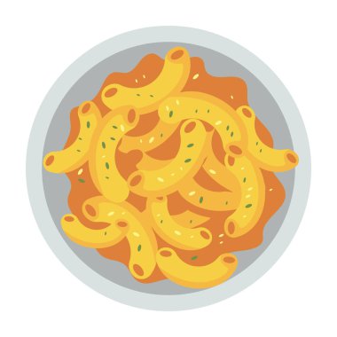 makarna ve peynir yalıtılmış.