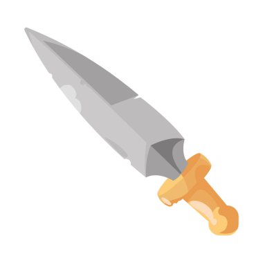 Ortaçağ şövalye ikonu izole edildi.