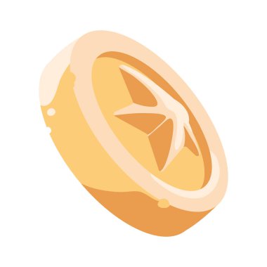 Yıldız izole edilmiş video oyunu parası