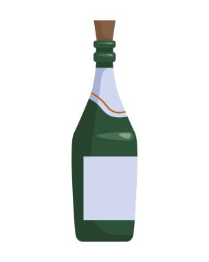 Şampanya şişesi izole edilmiş ikon iç