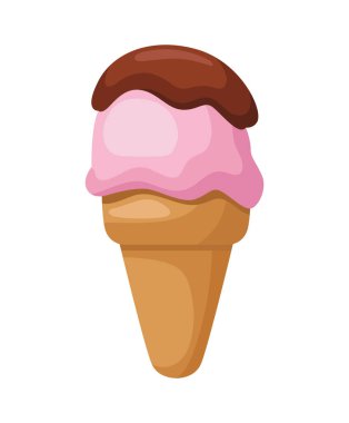 İzole dondurma koni simgesi