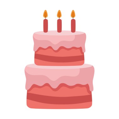 Doğum günü pastası izole edilmiş simgesi