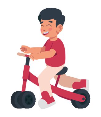 Küçük çocuk yalnız başına yaz kıyafetleri giyiyor.