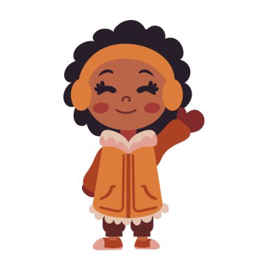 Güz giysileri giyen hoş bir kız.