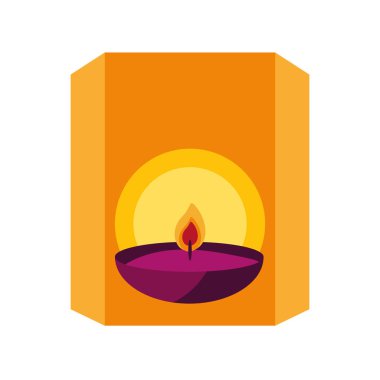 yanan ışık mum lambası izole simge tasarımı