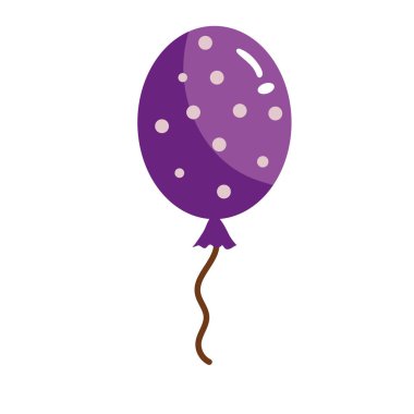 Doğum günü balonu dekorasyonu izole edildi