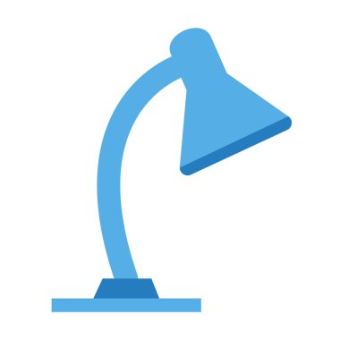 mavi lamba ofis malzemeleri izole edilmiş simge