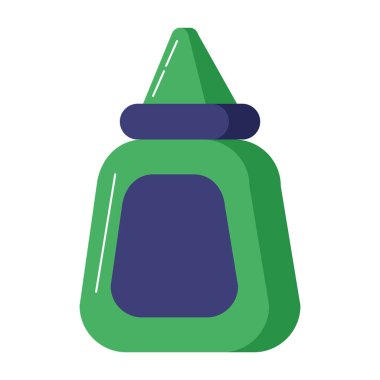 Yapıştırıcı ofis malzemeleri şişesi izole edilmiş simge