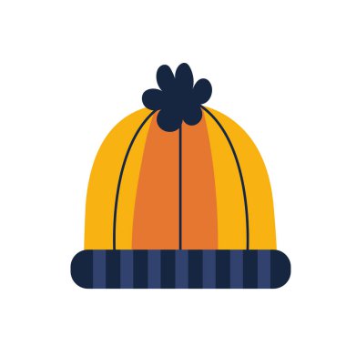 Örgü şapkalı snowboardçu izole edilmiş simge