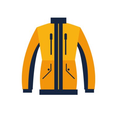 Ceket snowboard ekipmanları izole edilmiş simge