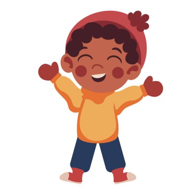 Güz giysileri giyen yakışıklı çocuk izole edilmiş.