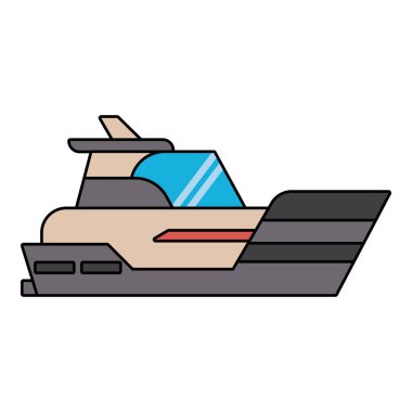 ulaşım deniz yatı izole edilmiş simge