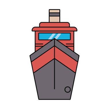 transportation boat shipping isolated icon clipart