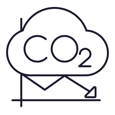 karbon emisyonunu azaltma eko sürdürülebilirliği izole edilmiş doğrusal simge