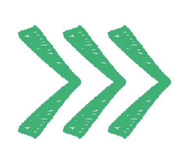 yeşil oklar doğru yönde izole edildi