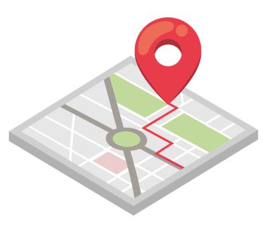 harita ve navigasyon GPS izleyicisi izole edildi