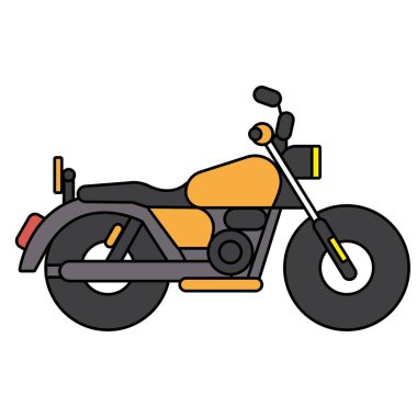 Ulaşım klasik motosiklet izole simgesi