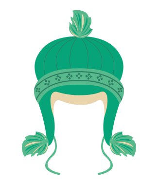 Kışlık yün şapka izole