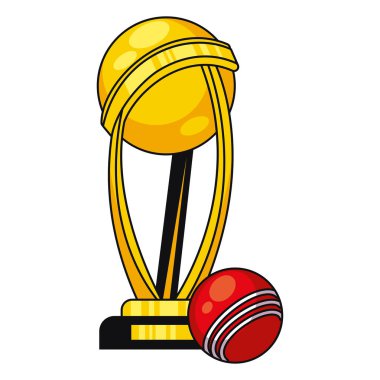 Kriket kupası topu izole.