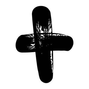 çapraz geometrik şekil fırça karalama simgesi