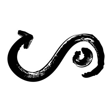 Girdap oku geometrik şekil fırça karalama simgesi