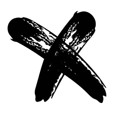 x geometrik şekil fırça karalama simgesi