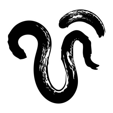 eğri çizgi geometrik şekil fırça karalama simgesi