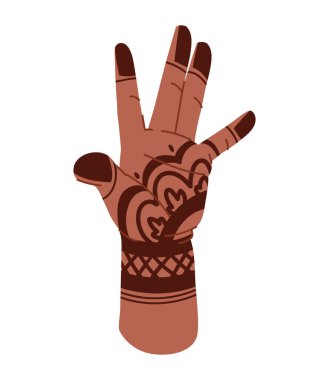 indian henna tattoo ceremony isolated icon clipart