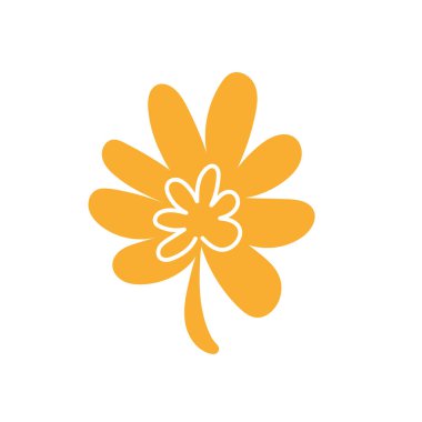 çiçek doğa element simgesi izole