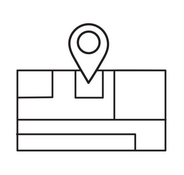 gps harita konumu pin çizgisi biçimi