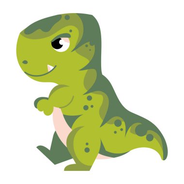 yeşil şirin dinozor tasarımı izole