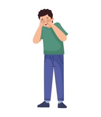 Depresyon hastası bir çocuk.