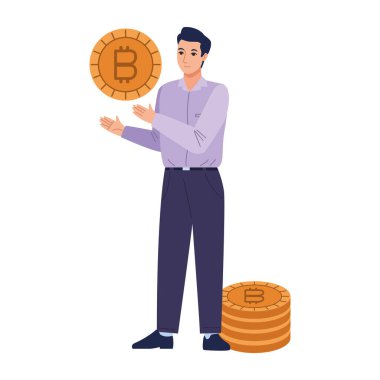 Bitcoin parası olan adam izole edilmiş.