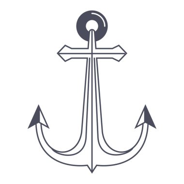 anchor nautical icon isolated design
