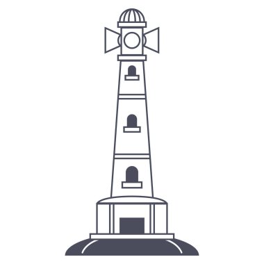 lighthouse nautical icon isolated design