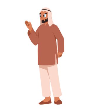 Bedevili başörtülü adam izole edilmiş.