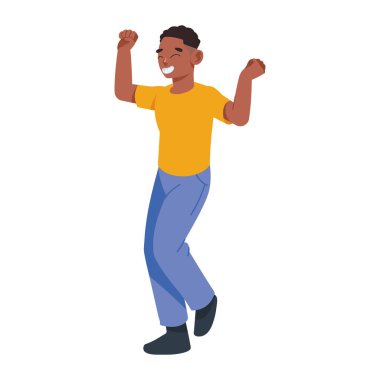 Dans eden afro adam izole edilmiş ikon