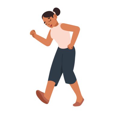 dans eden genç kadın izole edilmiş ikon