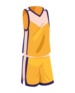 Sepet spor üniforması biçimi izole