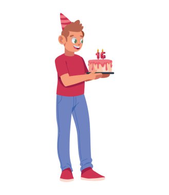 Ergen çocuk doğum günü pastası.